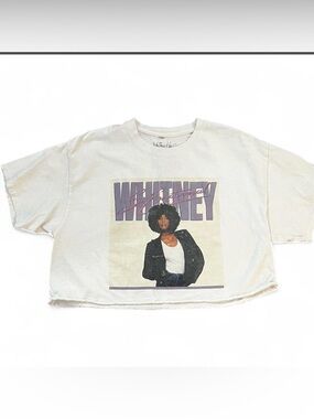 Whitney Houston white Crop top